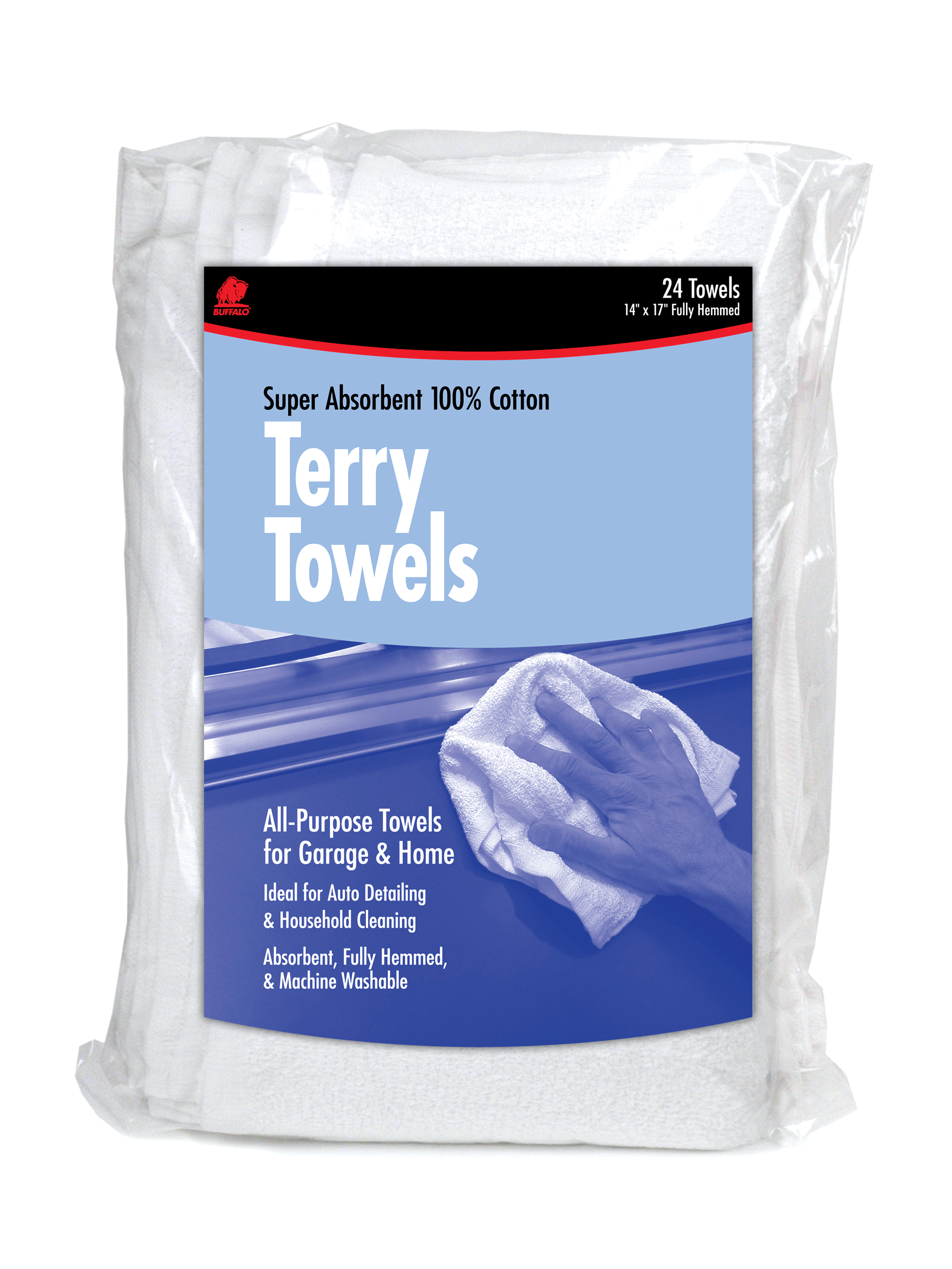 Buffalo Industries White 14 x 17 in. Terry Towel in White 