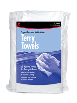 14 x 17 in. Terry Towel in White (Pack of 24)