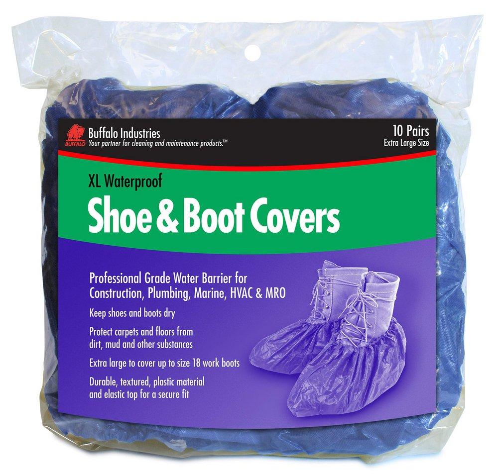 Buffalo Industries Blue Waterproof Shoe Cover Booties (10 Pair) 