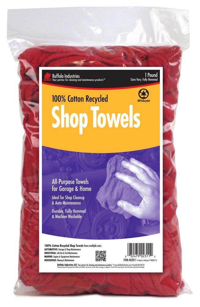 Buffalo Industries Red Bag of Recycled Shop Rags in Red 