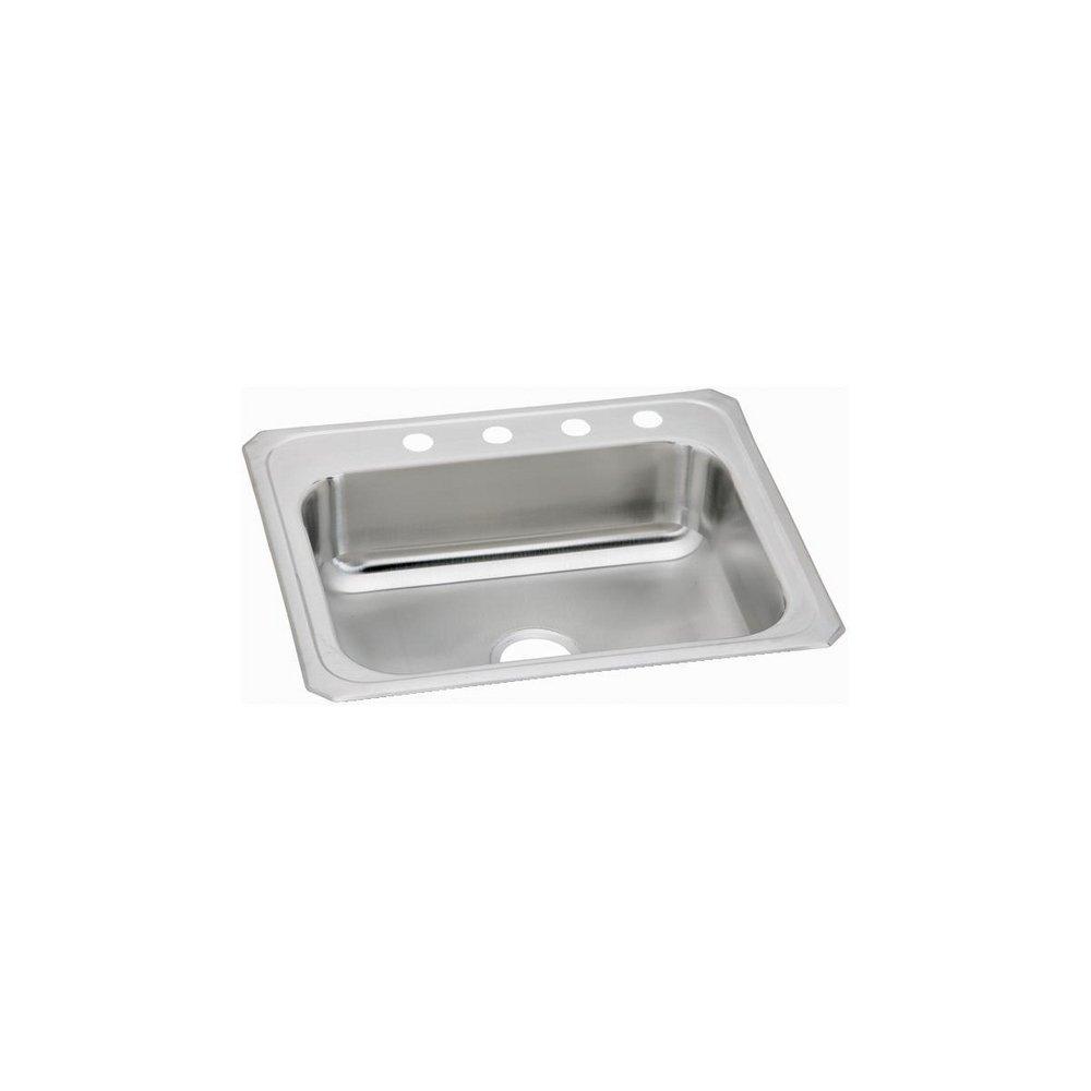 Elkay Brushed Satin 25 x 21-1/4 in. Stainless Steel Single Bowl Drop-in Kitchen Sink in Brushed Satin 