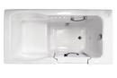 60 x 36 in. Acrylic Walk-In Rectangle Whirlpool Tub and Air Bath with Right Hand Drain in White