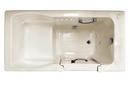 60 x 36 in. 10-Jet Acrylic Rectangle Alcove Spa Combination Bathtub with Left Drain and Manual On or Off in Almond