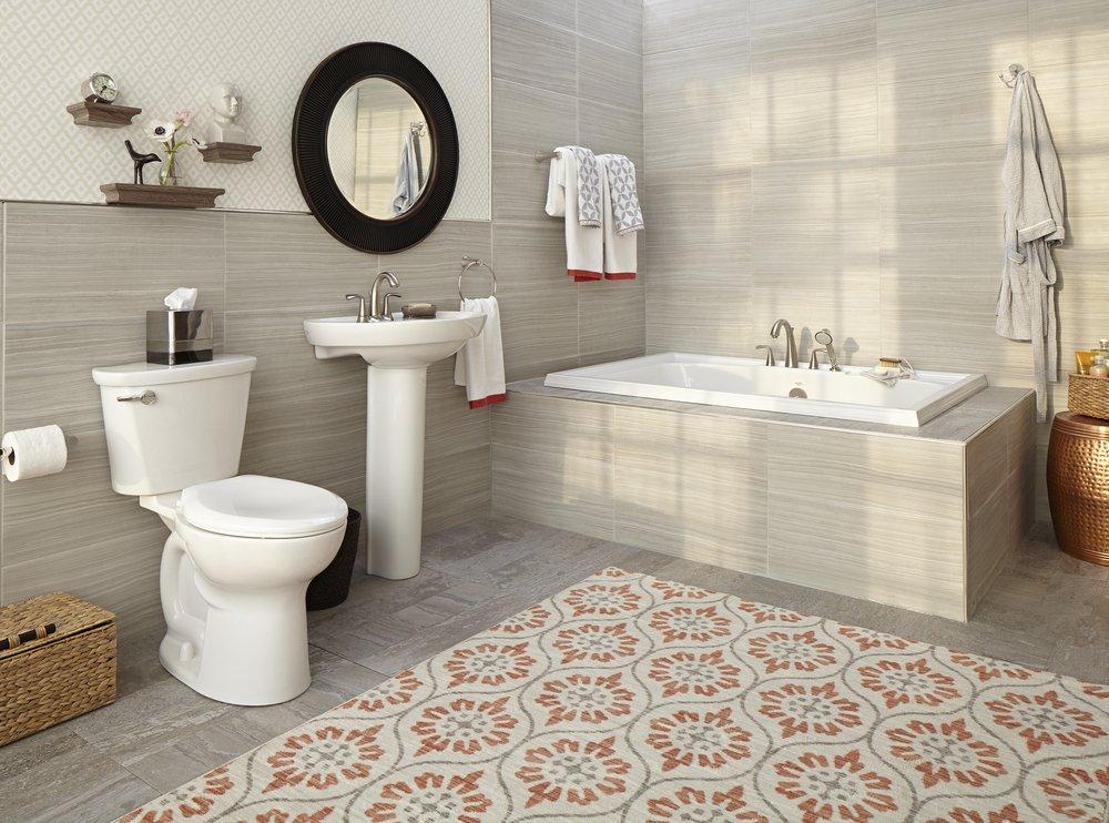 American Standard Brushed Nickel Centerset Bathroom Sink Faucet with Double Lever Handle 