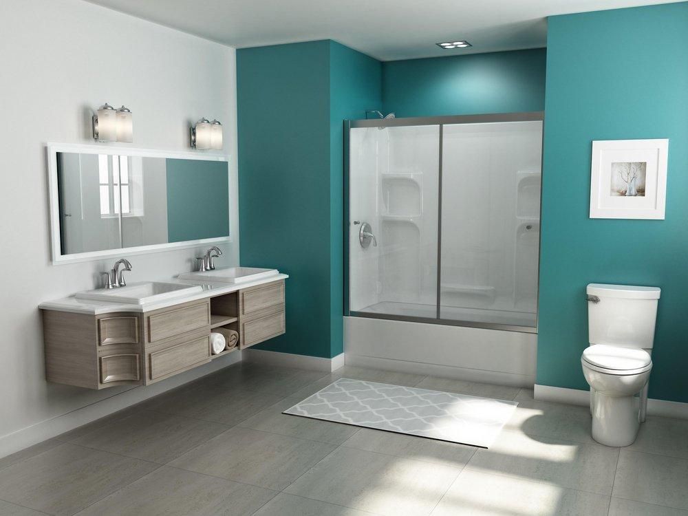 American Standard Polished Chrome Two Handle Bathroom Sink Faucet 