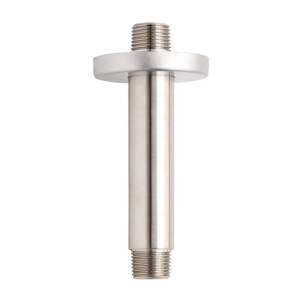 Signature Hardware Brushed Nickel 4 in. Ceiling Mount Shower Arm with Flange 