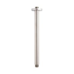 12 in. Ceiling Mount Shower Arm with Flange in Brushed Nickel