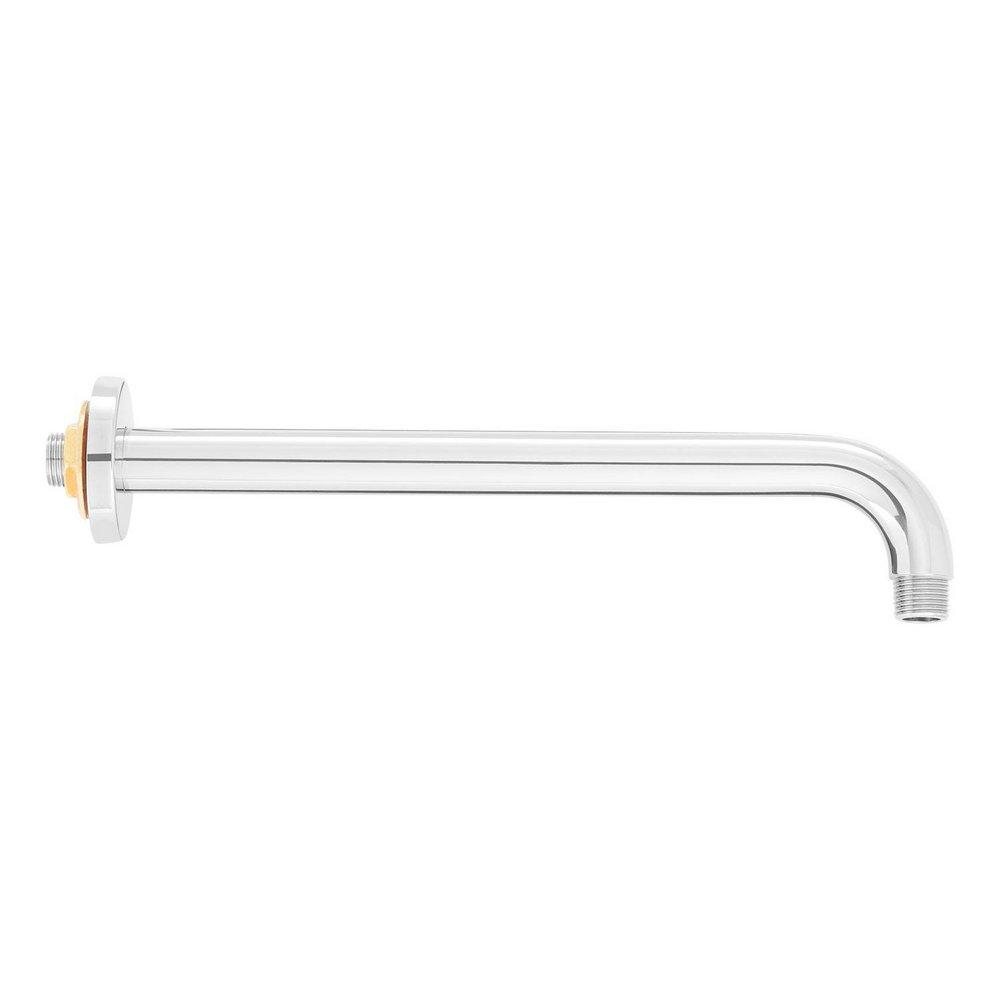 Signature Hardware Chrome 12 in. Wall Mount Shower Arm for Rainfall Shower with Flange 