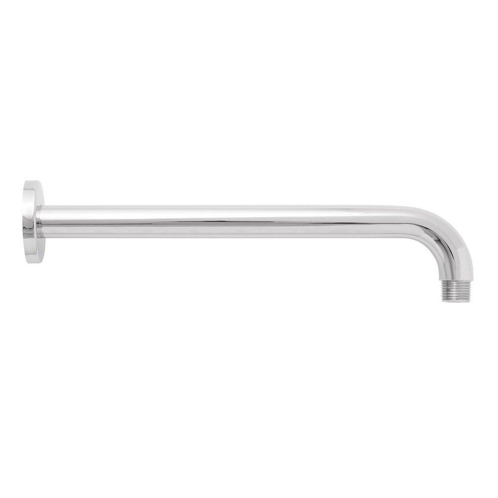 Signature Hardware Chrome 12 in. Wall Mount Shower Arm for Rainfall Shower with Flange 
