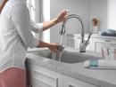 Delta Faucet Arctic Stainless Single Handle Pull Down Touch Activated Kitchen Faucet 