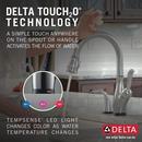 Delta Faucet Arctic Stainless Single Handle Pull Down Touch Activated Kitchen Faucet 