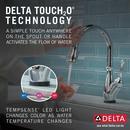 Delta Faucet Chrome Single Handle Pull Down Touch Activated Kitchen Faucet 