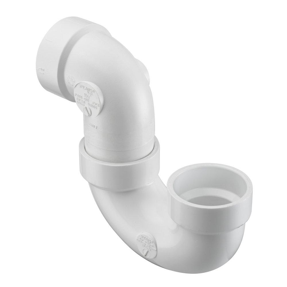 White PVC DWV P-Trap 