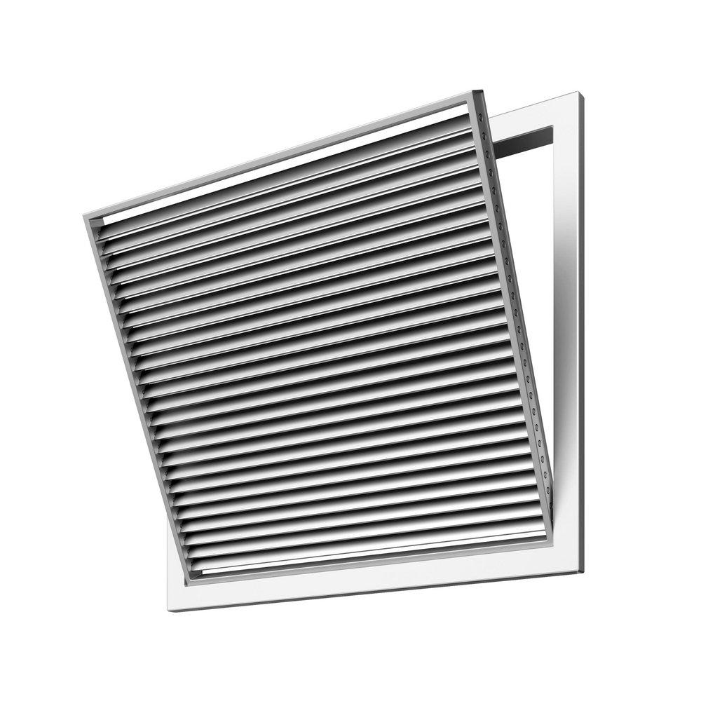 PROSELECT&reg; 25 in. Aluminum Filter Grille in White with Horizontal Blade 