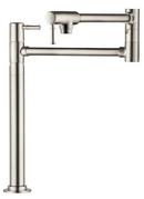2.5 gpm 1-Hole Deckmount Pot Filler with Single Lever Handle in Polished Nickel