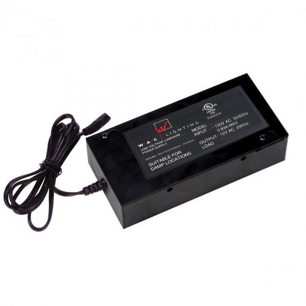 WAC Lighting Black 60W 24/120V Remote Power Supply 