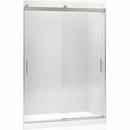 Front Sliding Glass Panel and Assembly Kit for Shower Door in Brushed Nickel