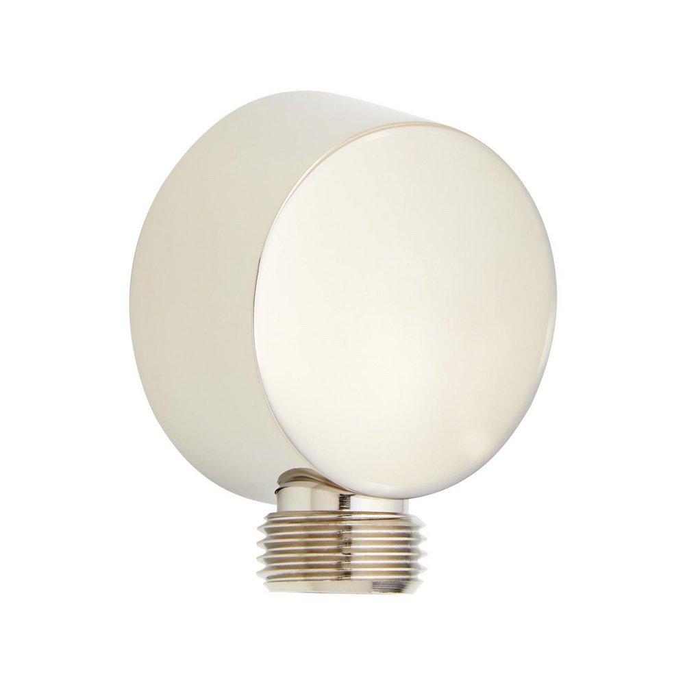 Signature Hardware Polished Nickel Round Water Supply Elbow for Hand Shower 