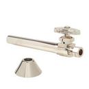 1/2 x 3/8 in. Sweat x OD Compression Knurled Oval Handle Straight Supply Stop Valve in Nickel Plated