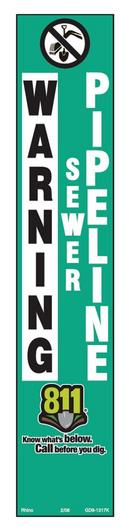 Repnet White Standard Decal in White and Green 