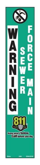 Rhino White Sewer Force Main Decal 