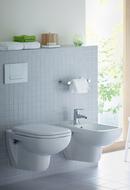 Duravit White 1.6 gpf Elongated Wall Mount One Piece Toilet 
