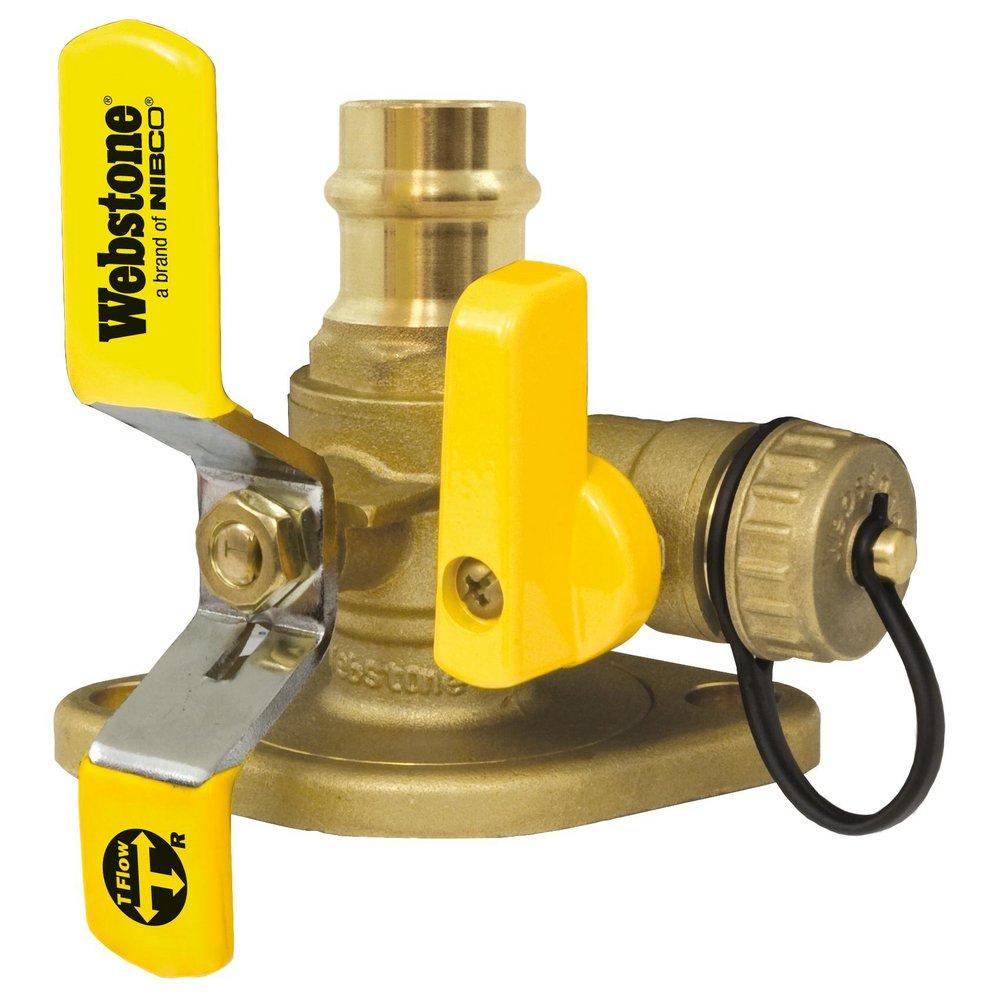 Webstone a brand of NIBCO Brass Press x Flanged Forged Brass Full Port Ball Valve 