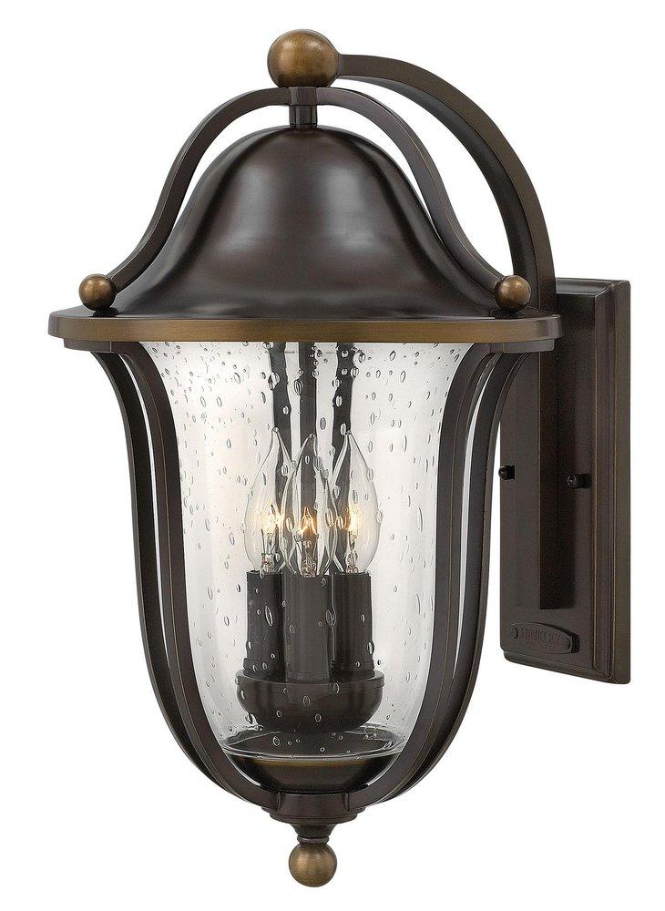 Hinkley Olde Bronze 40W 3-Light Candelabra E-12 Base Outdoor Large Wall Sconce 