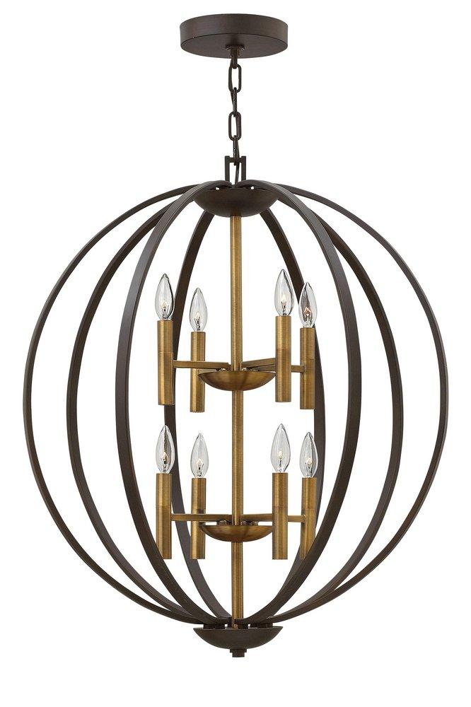 Hinkley Spanish Bronze 8-Light 60W Candelabra E-12 Base Chandelier 