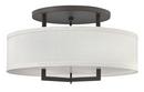 48W 1-Light Integrated LED Semi-flush Mount Ceiling Fixture in Buckeye Bronze