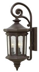Hinkley Oil Rubbed Bronze 40W 3-Light Candelabra E-12 Base Outdoor Wall Mount Sconce 