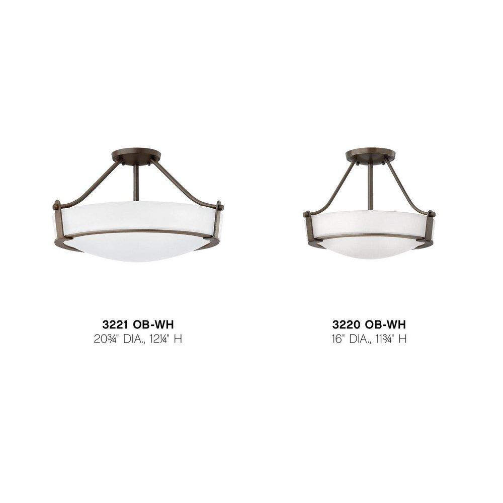 Hinkley Olde Bronze 12-3/10 in. 4-Light Semi-Flushmount Ceiling Light 