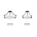 Hinkley Olde Bronze 12-3/10 in. 4-Light Semi-Flushmount Ceiling Light 