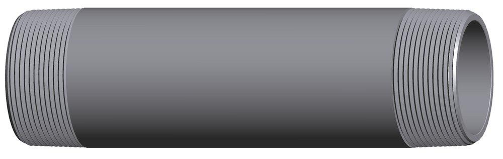 1 in. Threaded Schedule 160  Galvanized Carbon Steel Nipple 