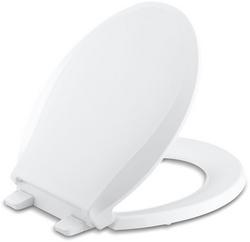Round Closet Front Toilet Seat in White