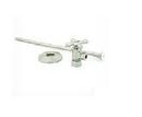 Trim by Design Polished Brass - Coated Toilet Supply Kit with Angle Stop and Cross Handle 