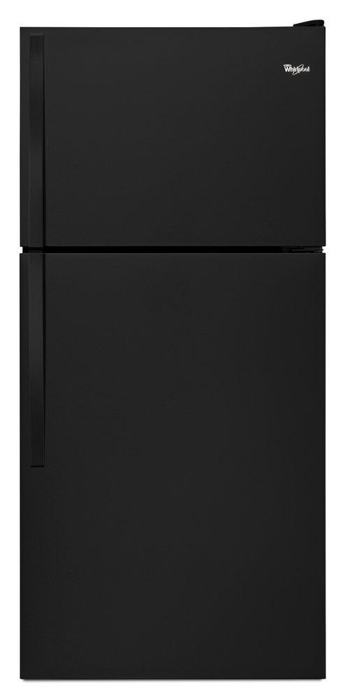 Whirlpool Black 29-3/4 in. 18 cu. ft. Top Mount Freezer Refrigerator 