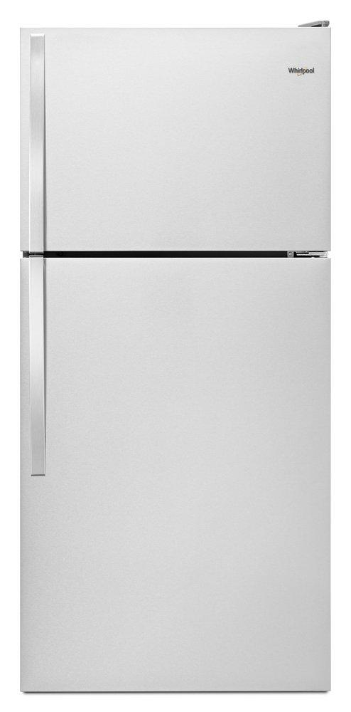 Whirlpool Stainless Steel 29-3/4 in. 18 cu. ft. Top Mount Freezer Refrigerator 