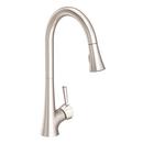 Single Handle Pull Down Kitchen Faucet in Satin Nickel - PVD
