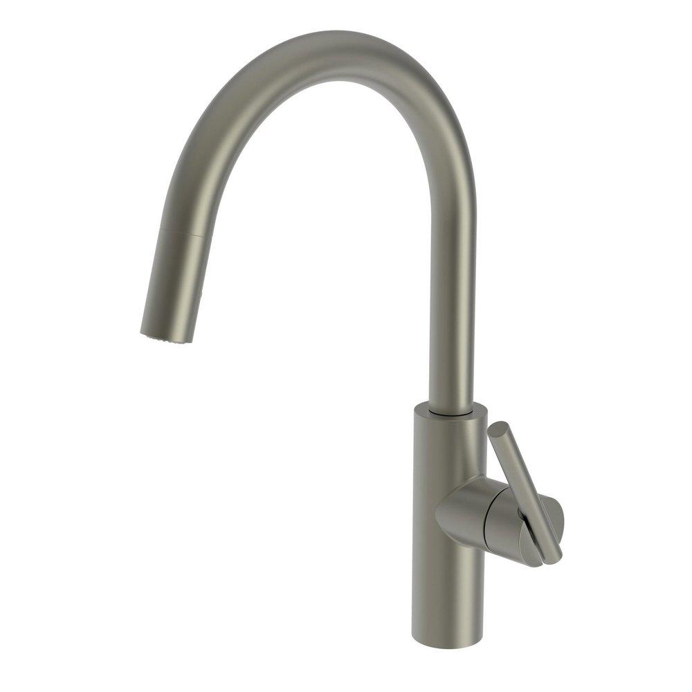 Newport Brass Gun Metal Single Handle Pull Down Kitchen Faucet 