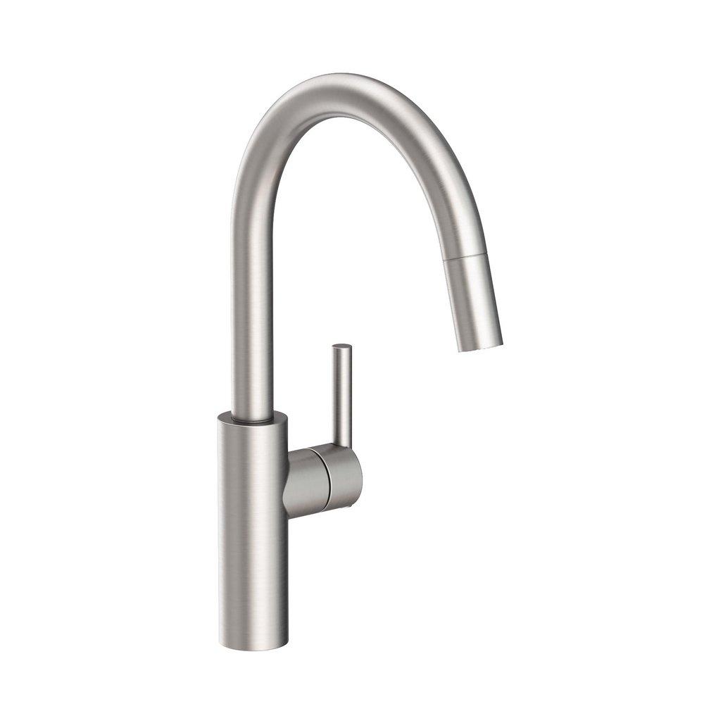 Newport Brass Stainless Steel - PVD Single Handle Pull Down Kitchen Faucet 