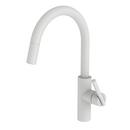 Single Handle Pull Down Kitchen Faucet in Matte White