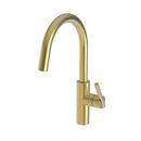 Single Handle Pull Down Kitchen Faucet in Satin Gold - PVD
