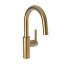 Single Handle Pull Down Bar Faucet in Satin Bronze - PVD