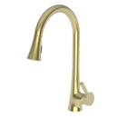 Single Handle Pull Down Kitchen Faucet in Satin Brass - PVD