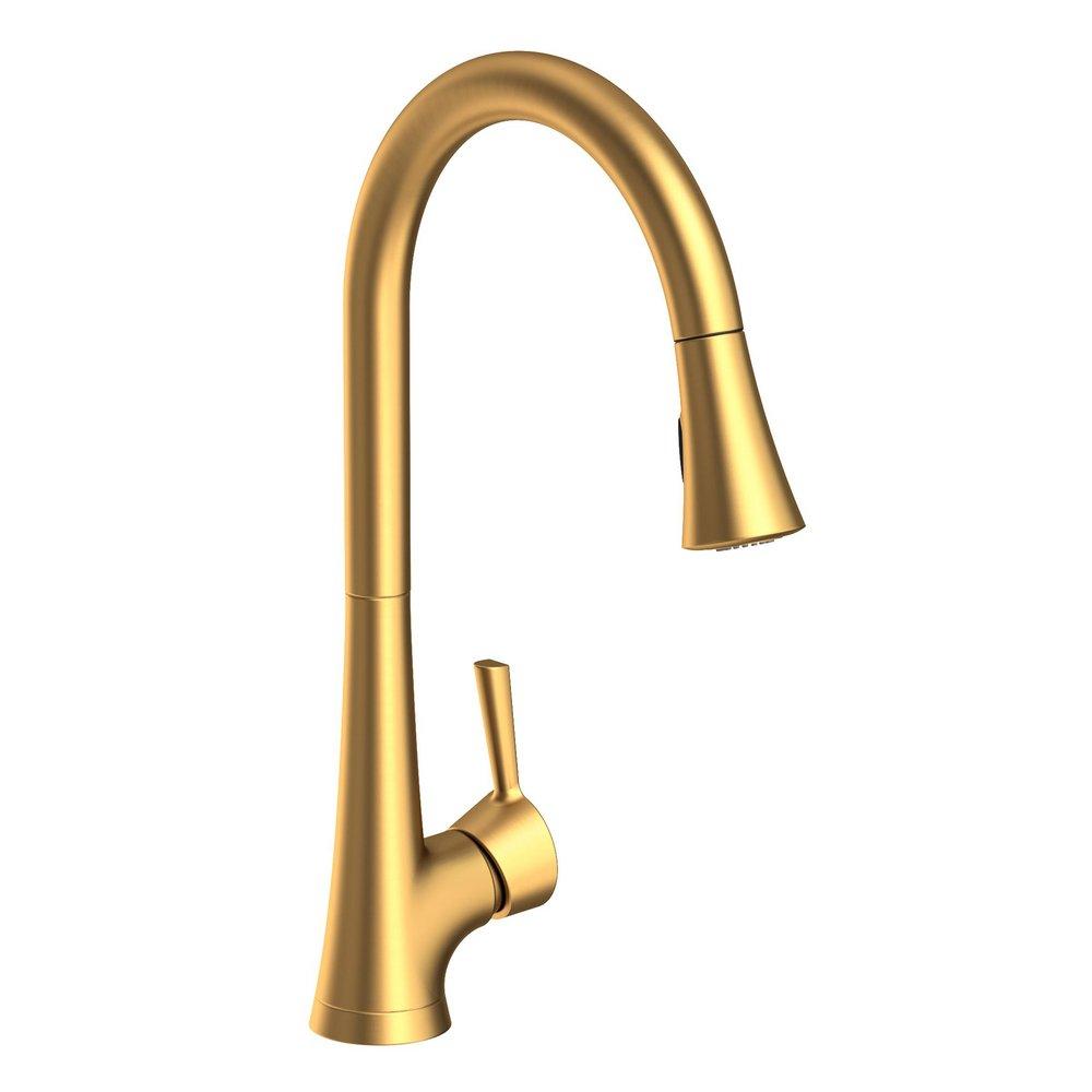 Newport Brass Satin Bronze - PVD Single Handle Pull Down Kitchen Faucet 