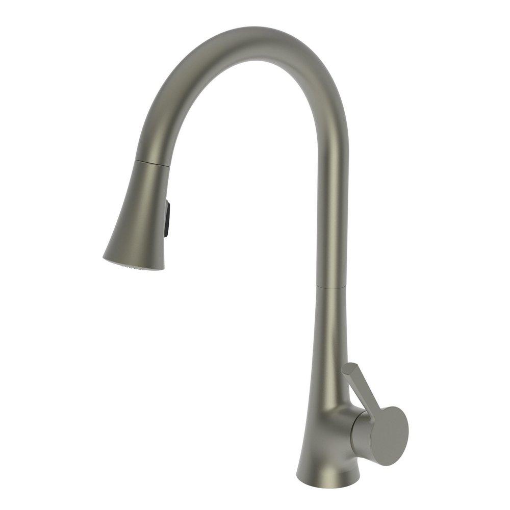 Newport Brass Gun Metal Single Handle Pull Down Kitchen Faucet 