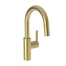 Single Handle Pull Down Bar Faucet in Satin Gold - PVD