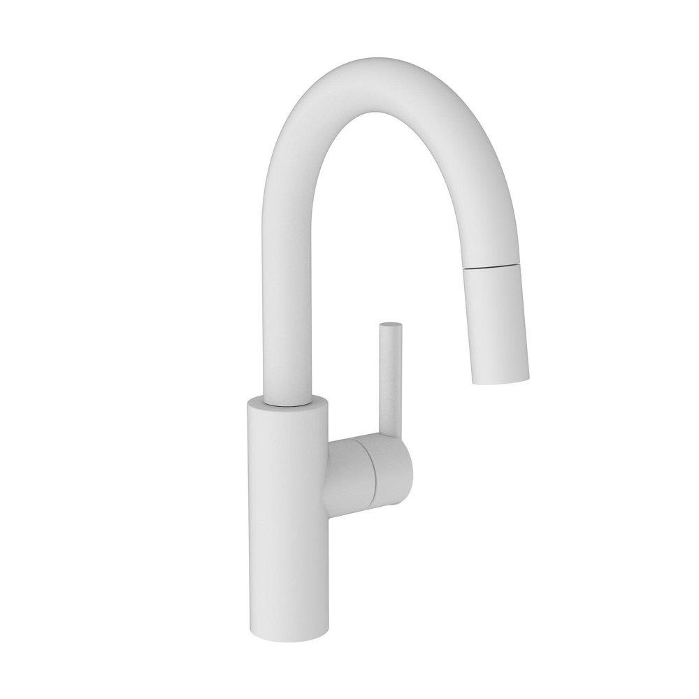 Newport Brass Matte White Single Handle Lever Bar Faucet 