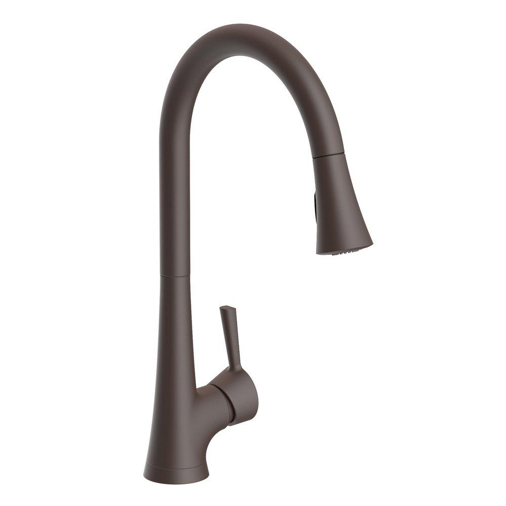 Newport Brass Oil Rubbed Bronze Single Handle Pull Down Kitchen Faucet 